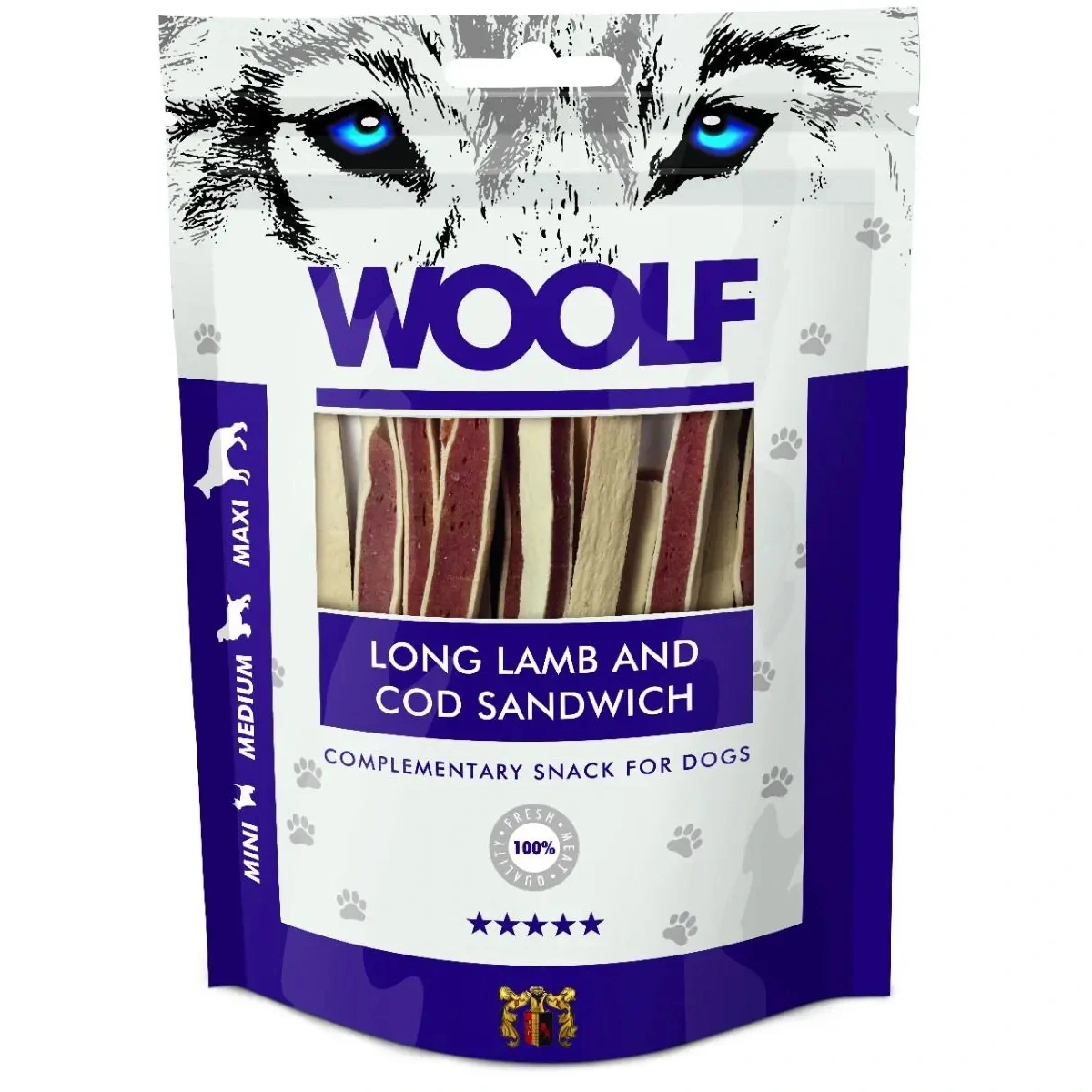 Woolf Hundesnack Lam og Torsk Lang Sandwich
